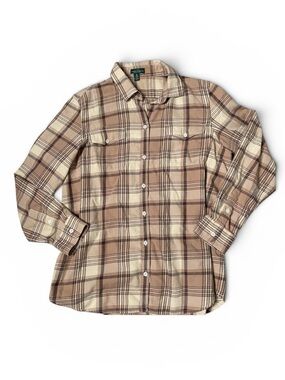 LRL Lauren Jeans co. Classic plaid button down